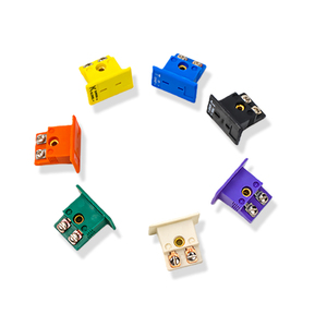 Panel de Termopar Tipo K, Conector Mini Termopar Tipo MPJ-K/T/J/<span class=keywords><strong>E</strong></span>/<span class=keywords><strong>R</strong></span>/<span class=keywords><strong>S</strong></span>/<span class=keywords><strong>U</strong></span>, Conector Hembra de Panel, Resolución 0.1°C - Product Image 1