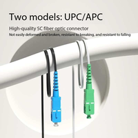 SC/APC SC/APC Kabel Patch Serat Optik Mode Tunggal Berlapis Baja Jumper Optik SIMPLEX 9/125um OS1/OS2 Kompatibel LSZH Putih 3m Modem