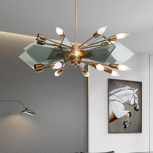 Lustre en verre minimaliste créatif de luxe léger pour salon, salle à manger, bar, éclairage de comptoir - Product Image 3