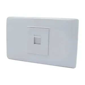 Universal Type PC Plate Single Outlet Computer RJ45 LAN TEL Wall Socket