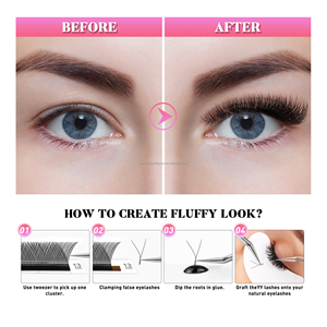 Medylash bán buôn cilios decemars W -U hình dạng lông mi PREMADE individualyy 3D 4D lông mi khay Cashmere Mink lông mi mở rộng - Product Image 6