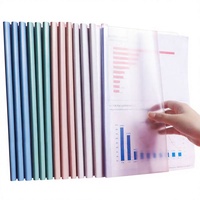 Carpeta de Archivo Transparente de PP al por Mayor, Carpeta de Archivo Deslizante A4, Organizador de Documentos de Oficina