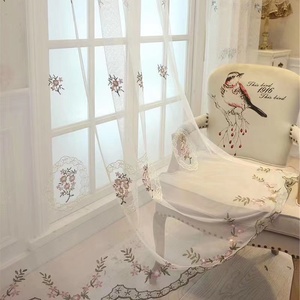 Coreano moderno Grommet Top bianco floreale ricamato <span class=keywords><strong>tende</strong></span> trasparenti <span class=keywords><strong>per</strong></span> finestre soggiorno <span class=keywords><strong>camera</strong></span> da letto della ragazza - Product Image 4