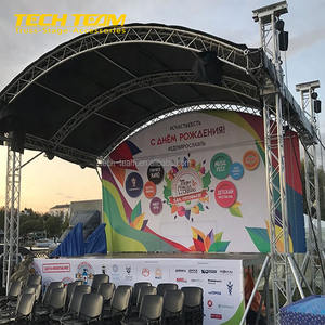 Système <span class=keywords><strong>de</strong></span> scène extérieur en treillis d'aluminium à toit en pente, treillis léger réglable pour événements et concerts - Product Image 4