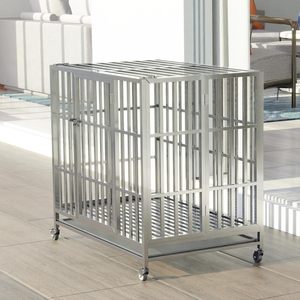 Sıcak satış ağır haddeleme köpek kafesi köpekler için 304 paslanmaz çelik büyük köpek kafesi kulübesi - Product Image 1