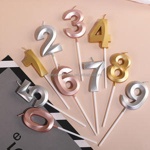 Candela a Forma di Diamante 3D con Numero 0-9 per Torte di Compleanno e Matrimonio, Decorazione per Feste - Product Image 4