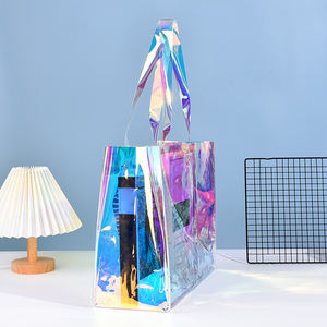 Popular Raiser PVC Holographic Tote Bag para mujeres con logotipo impreso personalizado ISO9001 Y 14001 Certificado 0,3-0,5mm de espesor - Product Image 1