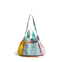 Nylon multicolore fille boulette petits pains nouveau Design dame sac fourre-tout pliable femmes simple épaule sac à bandoulière en gros