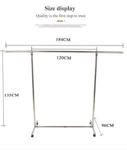 Heavy Duty Double Rail Clothing Garment <b>Rack</b> Load 400Lbs, <b>Rolling</b> Clothing <b>Racks</b> for Hanging Clothes, Commercial Garment <b>Rack</b> - Product Image 6