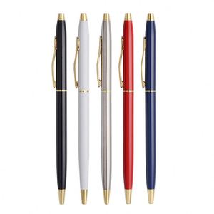 Bolígrafo Metálico Delgado Ys89 con Logotipo Personalizado Impreso en 7 Colores, Giratorio, para Firmas, Regalo Corporativo, para Actividades Empresariales - Product Image 1
