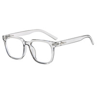 Edición coreana rectángulo único de gran tamaño Bloqueo de luz azul y antirreflejo claro hombres mujeres gafas cuadradas marco óptico