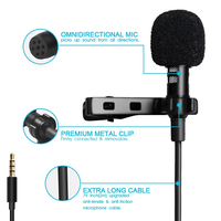 Panvotech Youtube Interview d'enregistrement vidéo Youtuber Vlogging Clip On Lavalier Lapel Microphone