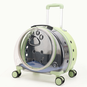 고양이 캐리어 작은 애완 동물 수하물 케이스 휴대용 어깨 상자 투명 간단한 공간 개 가방 - Product Image 1