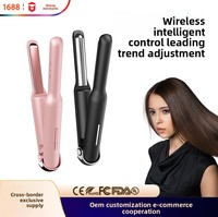 Fer à lisser professionnel sans fil, mini, à revêtement céramique, avec LED, alimenté par batterie, pour voyage, camping-car et usage domestique – Vente chaude
