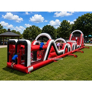 Circuito de Obstáculos Inflable Comercial de 30 Metros con Tobogán y Pistolas <span class=keywords><strong>Nerf</strong></span> para Eventos a Gran Escala - Product Image 1