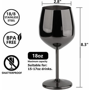 Verre à vin or Champagne incassable en acier inoxydable qualité flûtes en métal verres <span class=keywords><strong>gobelet</strong></span> Vintage personnalisé <span class=keywords><strong>gobelet</strong></span> 17oz - Product Image 4