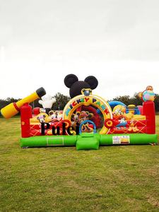 Château gonflable à tissu de <span class=keywords><strong>Mickey</strong></span> Park pour enfants, joli parc d'extérieur, maison de saut en Air, roulettes de ville amusantes, - Product Image 4