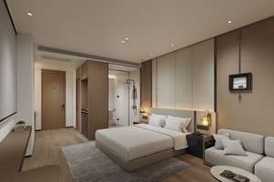 Meubles d'hôtel et d'appartement sur mesure, bureau intégré, meuble TV, armoire murale, ensemble complet - Product Image 3