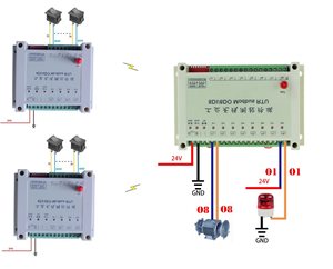 KYL-808 8 ช่องโมดูลควบคุมสวิตช์ไร้สายรีโมทคอนโทรลรีเลย์ไร้สายอุตสาหกรรมเครื่องรับส่งสัญญาณ W485 - Product Image 4