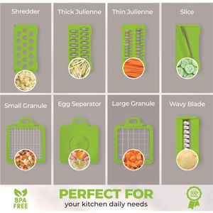ONEQUAN Mutfak Çok Amaçlı Sebze Doğrayıcı Ev Tipi Doğrayıcı Salatalık Temizleyici Patates Dilimleyici Rende - Product Image 3
