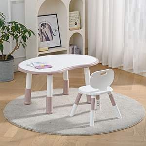 Ensemble bureau et chaise pour enfants écologiques et réglables en hauteur pour étudier une table noire pour la maternelle - Product Image 4