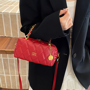 <span class=keywords><strong>Sac</strong></span> Boston matelassé à motif losanges pour <span class=keywords><strong>femme</strong></span> avec chaîne dorée, logo personnalisé, style de luxe, <span class=keywords><strong>sac</strong></span> à bandoulière - Product Image 6