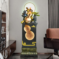 Ornements d'eau qui coule de gourde pour attirer la richesse bureau salon Feng Shui rocaille paysage d'eau haut de gamme Style national