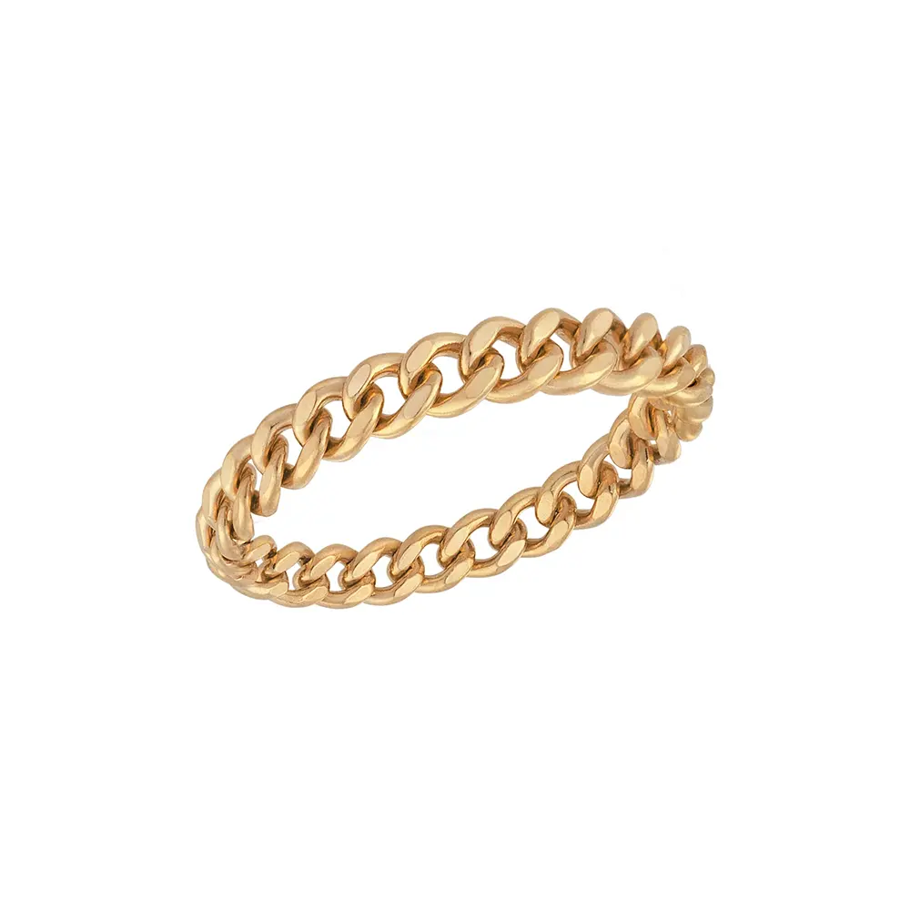 Newest 925 Sterling Silver 18k Gold Plated Jewelry Finger Chain Ring Bracelet For Women