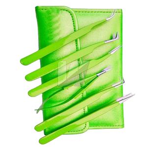 แหนบต่อขนตาทำจากสเตนเลสสตีลแบบญี่ปุ่นเคลือบนีออนอุปกรณ์แต่งคิ้วให้มีความแหลมออกแบบโลโก้ได้ตามต้องการ - Product Image 1