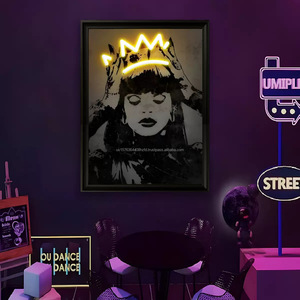 Cadre photo LED lumineux, décoration murale intérieure, peinture suspendue lumineuse, alimentation USB, lumière ambiante à intensité variable 5V, personnalisable - Product Image 5