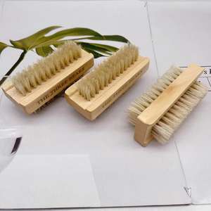 Herramienta de pedicura con logotipo personalizado, cepillo de polvo de madera de bambú Natural, cerdas suaves de jabalí de doble cara, cepillo de limpieza de uñas - Product Image 5