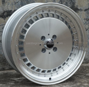 Rines <span class=keywords><strong>de</strong></span> Aluminio para Automóvil F50740 15x7 16x8 17x7.5 4x100 4x108 4x114.3, Plateados, con Acabado Mecanizado - Product Image 1