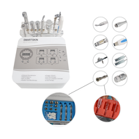 Appareil portable 8 en 1 pour le peeling de la peau, haute fréquence, aspiration galvanique, pulvérisation, microdermabrasion, embouts diamantés, analyse de la peau