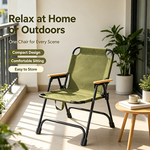Style Folding Camping <b>Chair</b> Portable Compact Sturdy Lightweight Carbon Steel Oxford Fabric Thickened <b>Padded</b> Fishing - Product Image 3
