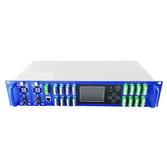 Ftth 32 Poorten Lc/Apc High Power 20dbm Catv Edfa Combiner Met XGS-PON Onu Olt Dual Catv Ingangen