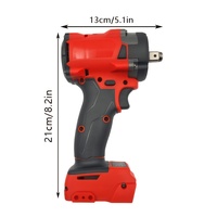 Clé à chocs professionnelle sans fil 18V 430N.m à couple maximal, moteur sans balais, batterie lithium-ion, 1/2 pouce, 2400 tr/min, portable