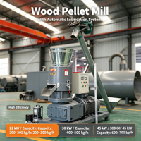 Machine à granulés de bois avec système de lubrification automatique, 22kW/30kW/45kW, machine à granulés de biomasse à matrice plate