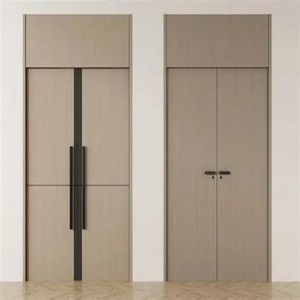 Poignée de bouton de style campagnard de marque de confiance en HDF Ct Scan Room Portes d'entrée avant en bois - Product Image 3