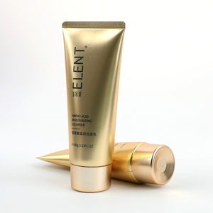 <span class=keywords><strong>Tube</strong></span> vide compressible personnalisable en aluminium composite plaqué or haut de gamme de 100 ml pour emballage cosmétique de nettoyant hydratant aux acides aminés - Product Image 3