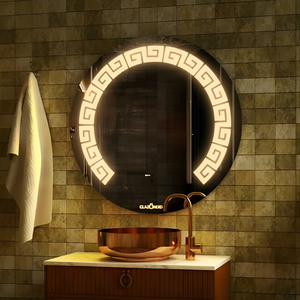 Smart <strong>Mirror</strong> Glass Touch Screen Bathroom <strong>Mirror</strong> Led <strong>Light</strong> <strong>up</strong> <strong>Mirror</strong> With Pattern - Product Image 3