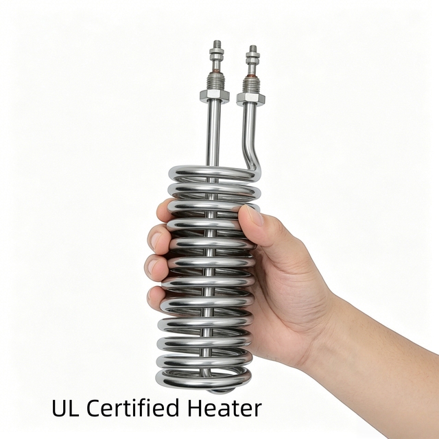UL Certified 220V Stainless Steel Immersion Electric Coil Heater Heating Element for Industrial & Household Water Boiler Heating