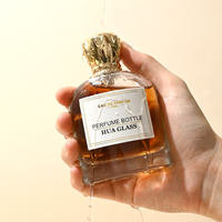 Bouteilles de parfum en verre vides de luxe en forme de couronne OEM ODM 50ML 100ML avec boîte