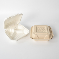 Échantillon gratuit de contenants alimentaires jetables biodégradables en bagasse de canne à sucre, style de rue de Noël, sushi, chewing-gum, nouilles