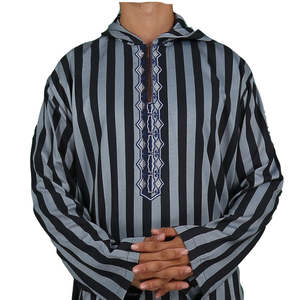 Vente chaude Style Superbe Matériel Délicat Faire <span class=keywords><strong>Maroc</strong></span> Style Tissu pour Hommes Longues Robes Marocain À Capuche Thobe - Product Image 1