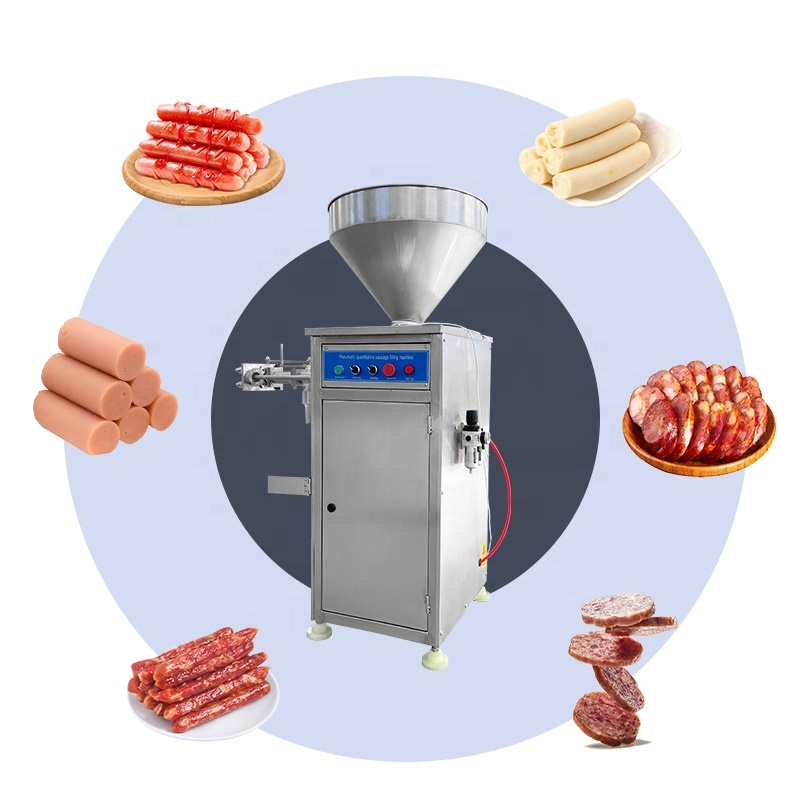 Electric Sausage Production Line Fill Machine Automatic Piston Motorized Sausage Stuffers Neumaic Filler