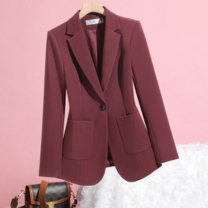 Green Fitted Blazer For Women Slim Fit Solid Color Spring Autumn Style 2026 Casual Wear - Product Image 2