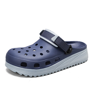 Chaussures de marche à semelle épaisse ondulée, sandales convertibles, chaussures décontractées légères pour hommes, design multi-trous ventilés pour la plage et la piscine - Product Image 2