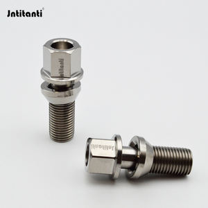 Jntitanti Boulon de roue oscillant PCD en alliage de titane haute Performance M12x1.5 28mm Siège conique flottant pour Land Cruiser Gr.5 - Product Image 4