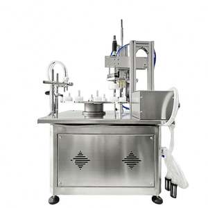 เครื่องบรรจุและปิดฝาอัตโนมัติแบบโต๊ะหมุน ใช้ได้กับน้ำหอม น้ำมันหอมระเหย เครื่องสำอาง สเปรย์ น้ำยาบ้วนปาก ไวน์ และผลิตภัณฑ์อื่นๆ - Product Image 2