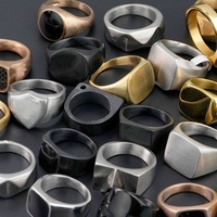 Statement-Design Edelstahlringe Großhandel Klobiger Fingerschmuck Herstellerpreis Gemischte Mode Amerikanischer Stil 2024